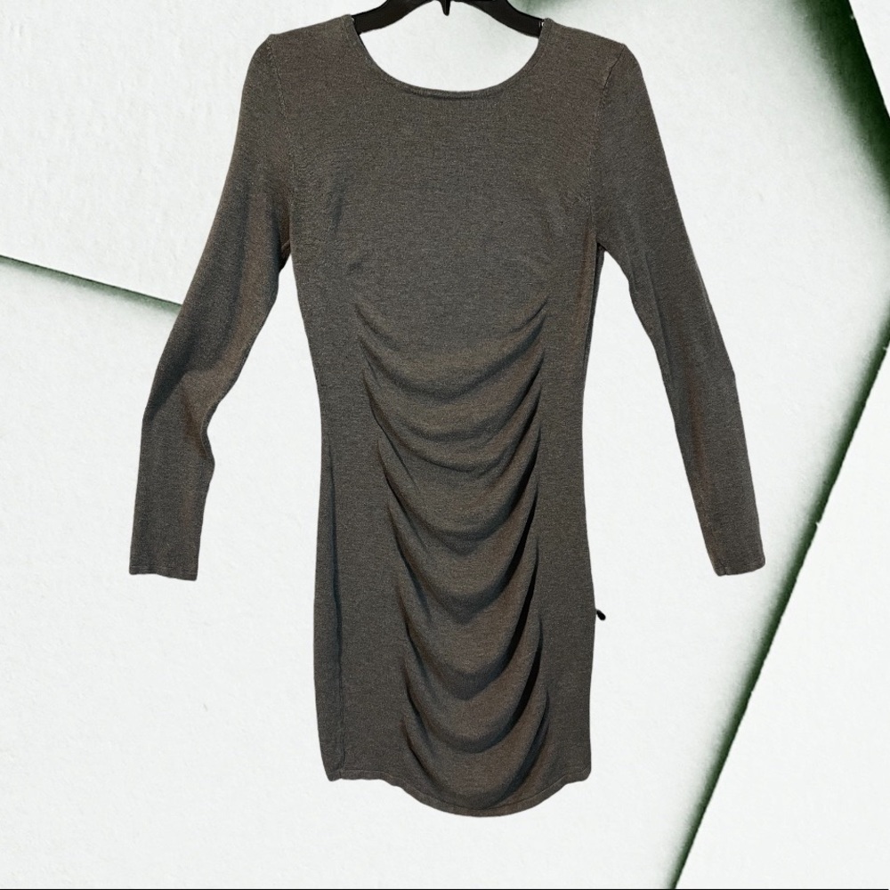 Express Midi Body-Con Long Sleeve Sweater Dress